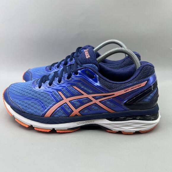 ASICS GT-2000 Running Sneakers Women Size 10 Blue Orange Mesh Comfort Low Shoes - Picture 3 of 10